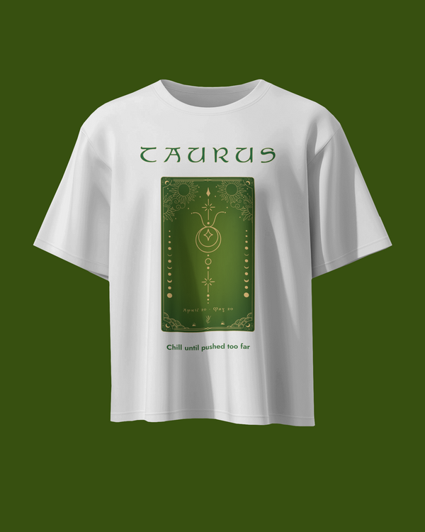 TAURUS | WHITE: Oversized Tee
